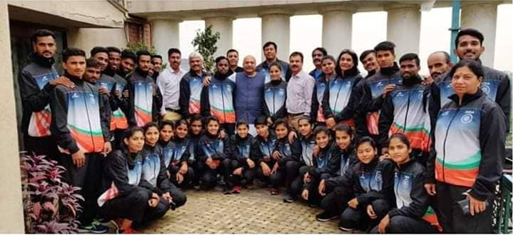 Indian Kho Kho Team Group photo in 13th South Asian Games