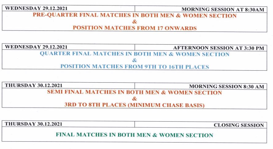 54th Senior National Kho Kho Championship 2021-2022 page 1